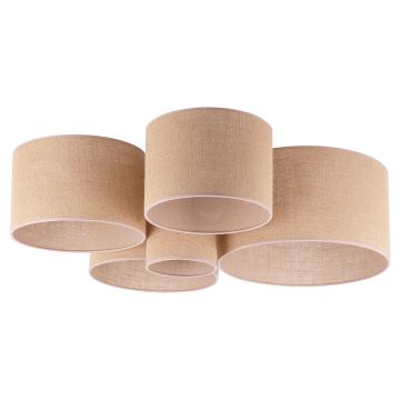 Duolla - Ceiling light ROLLER PENTO 5xE27/60W/230V beige