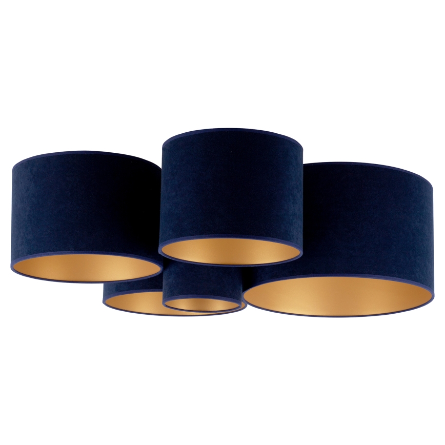 Duolla - Ceiling light ROLLER PENTO 5xE27/60W/230V blue