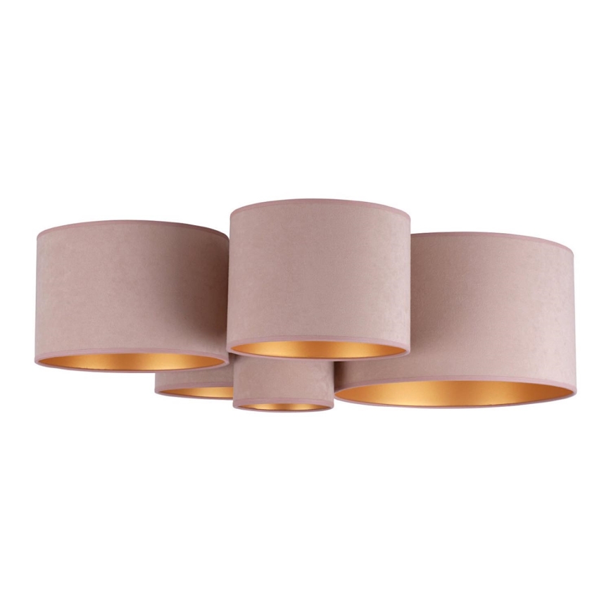 Duolla - Ceiling light ROLLER PENTO 5xE27/60W/230V brown