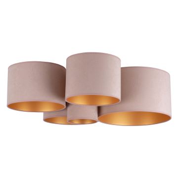 Duolla - Ceiling light ROLLER PENTO 5xE27/60W/230V brown