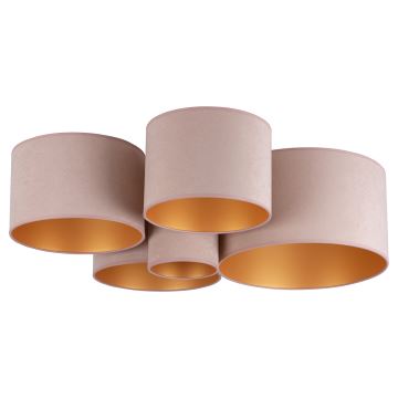 Duolla - Ceiling light ROLLER PENTO 5xE27/60W/230V brown