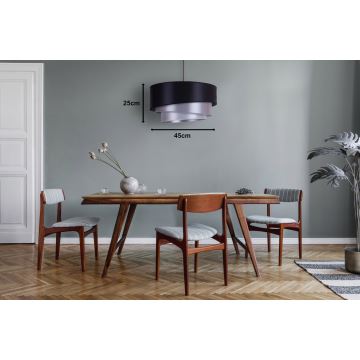 Duolla - Ceiling light TRIO 1xE27/15W/230V d. 60 cm blue/silver