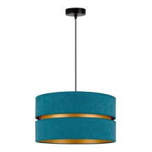 Duolla - Chandelier on a string DUO 1xE27/15W/230V turquoise/golden