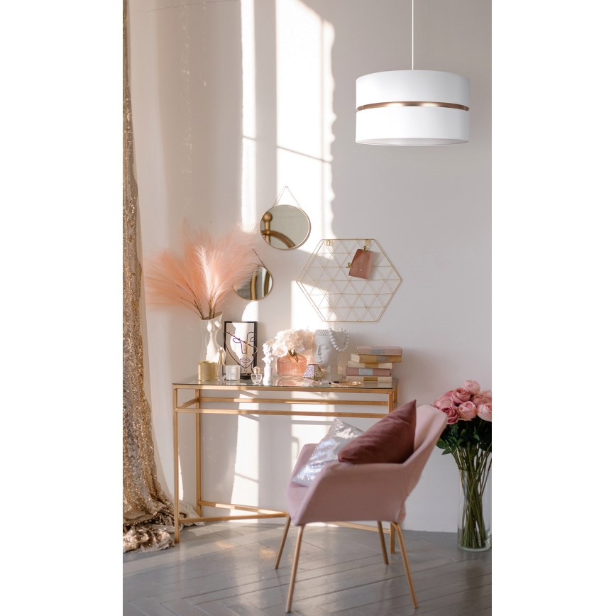 Duolla - Chandelier on a string DUO 1xE27/15W/230V white/gold