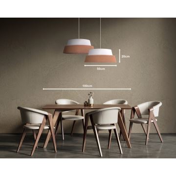 Duolla - Chandelier on a string GALAXY 1xE27/15W/230V brown/white