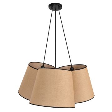 Duolla - Chandelier on a string ROSSA 3xE27/15W/230V brown/black