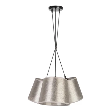 Duolla - Chandelier on a string ROSSA 3xE27/40W/230V silver