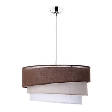 Duolla - Chandelier on a string TRIO 1xE27/40W/230V brown/beige/white