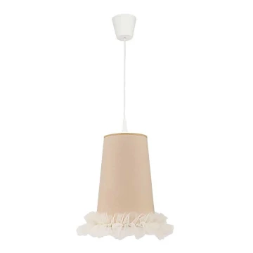 Duolla - Children's pendant chandelier on a wire BALLET 1xE27/40W/230V beige