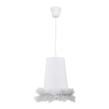 Duolla - Children's pendant chandelier on a wire BALLET 1xE27/40W/230V white/grey