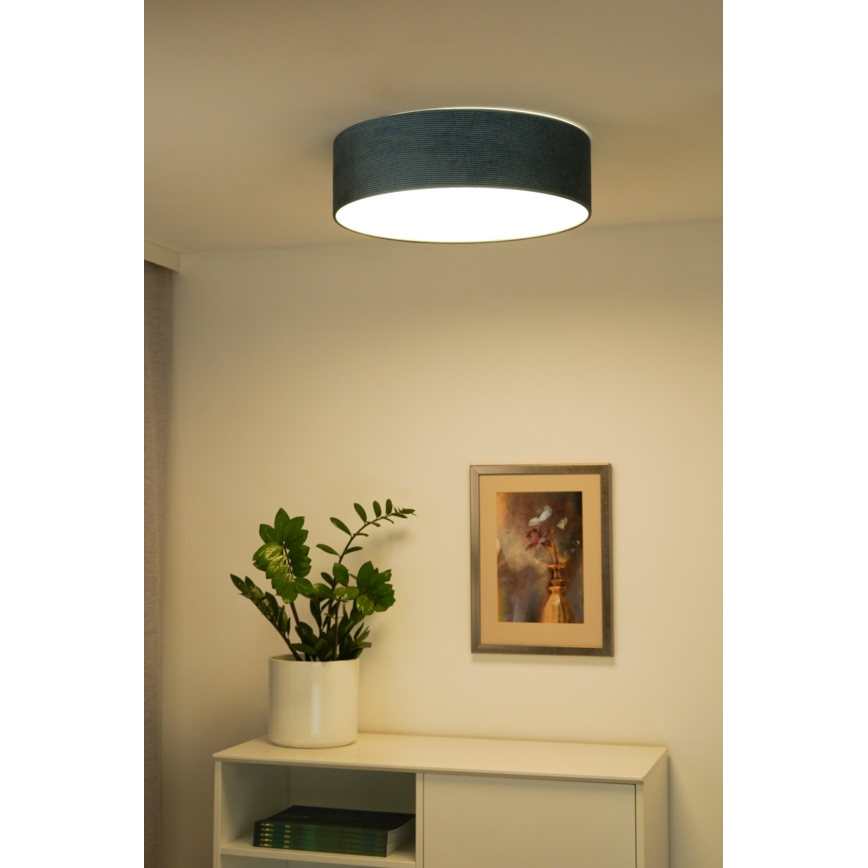 Duolla - LED Ceiling light CORTINA LED/26W/230V d. 30 cm 4000K turquoise