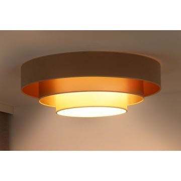 Duolla - LED Ceiling light LUNETA LED/26W/230V d. 60 cm 4000K beige/gold/creamy