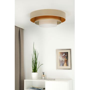 Duolla - LED Ceiling light LUNETA LED/26W/230V d. 60 cm 4000K beige/gold/creamy