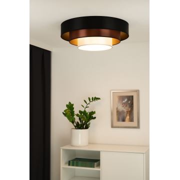 Duolla - LED Ceiling light LUNETA LED/26W/230V d. 60 cm 4000K black/copper/white