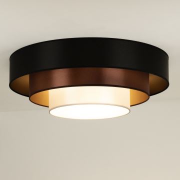 Duolla - LED Ceiling light LUNETA LED/26W/230V d. 60 cm 4000K black/copper/white