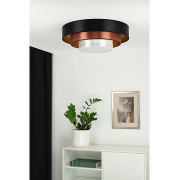 Duolla - LED Ceiling light LUNETA LED/26W/230V d. 60 cm 4000K black/copper/white