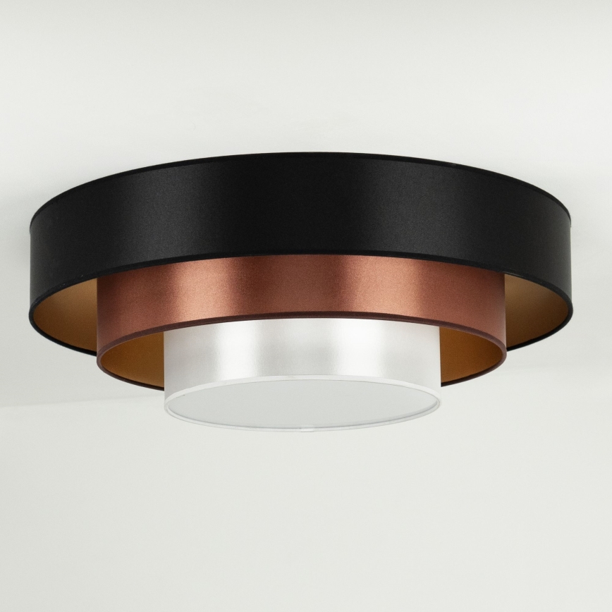 Duolla - LED Ceiling light LUNETA LED/26W/230V d. 60 cm 4000K black/copper/white