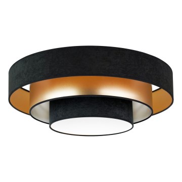 Duolla - LED Ceiling light LUNETA LED/26W/230V d. 60 cm 4000K black/gold