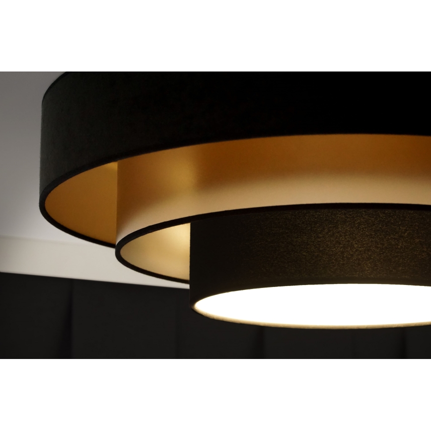 Duolla - LED Ceiling light LUNETA LED/26W/230V d. 60 cm 4000K black/gold