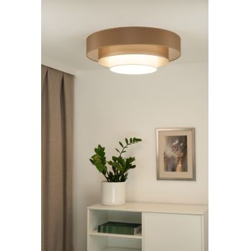 Duolla - LED Ceiling light LUNETA LED/26W/230V d. 60 cm 4000K brown/gold/white