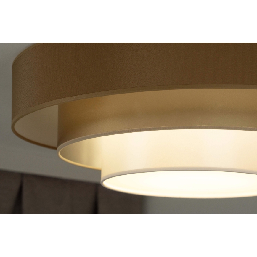 Duolla - LED Ceiling light LUNETA LED/26W/230V d. 60 cm 4000K brown/gold/white