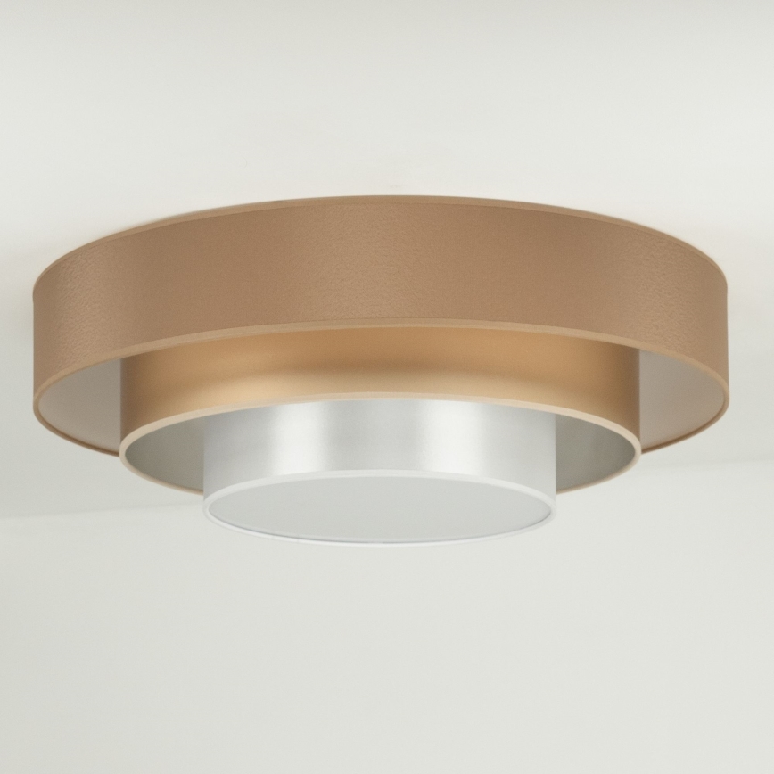 Duolla - LED Ceiling light LUNETA LED/26W/230V d. 60 cm 4000K brown/gold/white