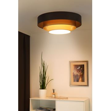 Duolla - LED Ceiling light LUNETA LED/26W/230V d. 60 cm 4000K brown/gold/creamy