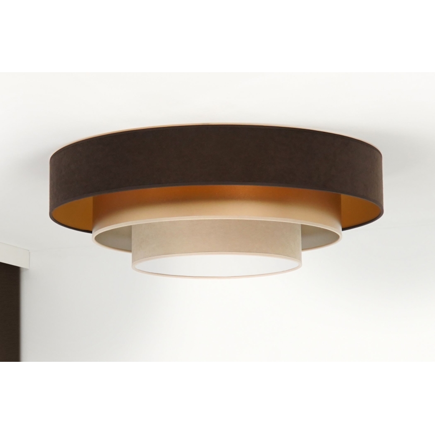 Duolla - LED Ceiling light LUNETA LED/26W/230V d. 60 cm 4000K brown/gold/creamy