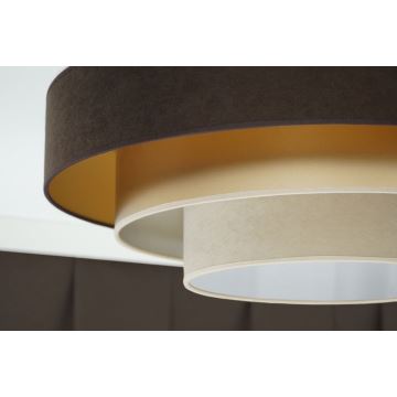 Duolla - LED Ceiling light LUNETA LED/26W/230V d. 60 cm 4000K brown/gold/creamy