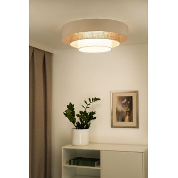 Duolla - LED Ceiling light LUNETA LED/26W/230V d. 60 cm 4000K creamy/brown