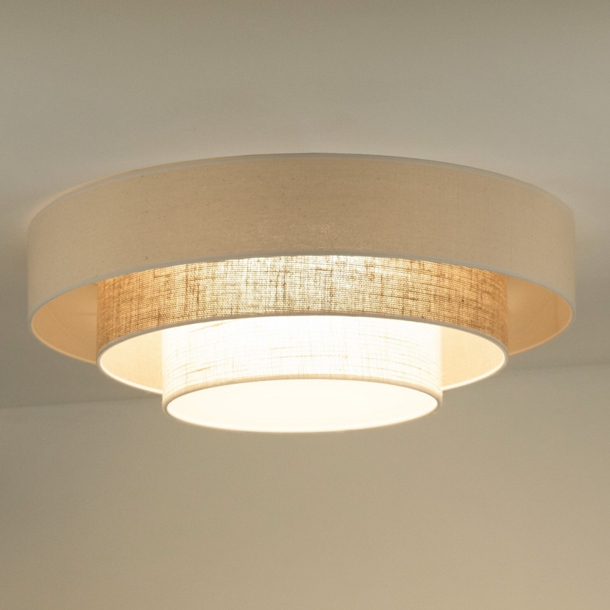 Duolla - LED Ceiling light LUNETA LED/26W/230V d. 60 cm 4000K creamy/brown