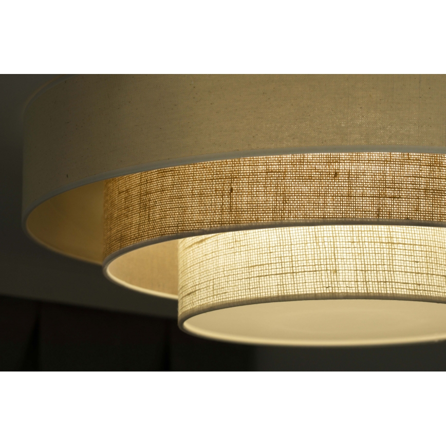 Duolla - LED Ceiling light LUNETA LED/26W/230V d. 60 cm 4000K creamy/brown