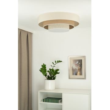 Duolla - LED Ceiling light LUNETA LED/26W/230V d. 60 cm 4000K creamy/brown