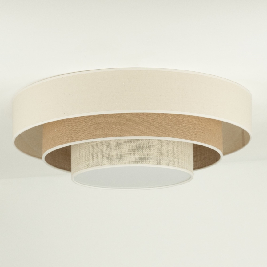 Duolla - LED Ceiling light LUNETA LED/26W/230V d. 60 cm 4000K creamy/brown