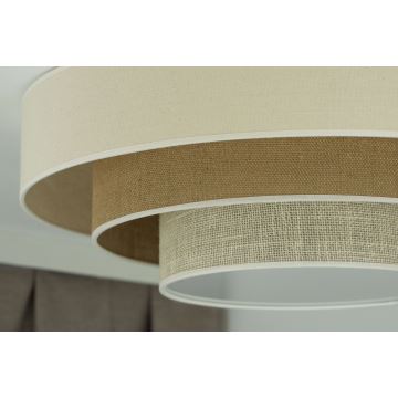 Duolla - LED Ceiling light LUNETA LED/26W/230V d. 60 cm 4000K creamy/brown