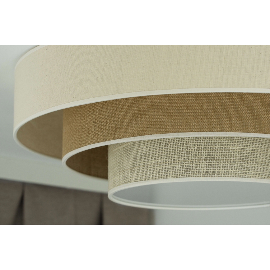 Duolla - LED Ceiling light LUNETA LED/26W/230V d. 60 cm 4000K creamy/brown