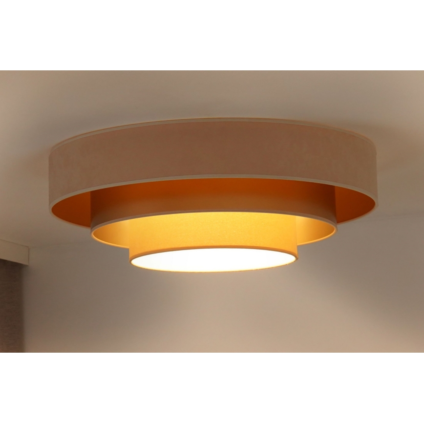 Duolla - LED Ceiling light LUNETA LED/26W/230V d. 60 cm 4000K creamy/gold/beige