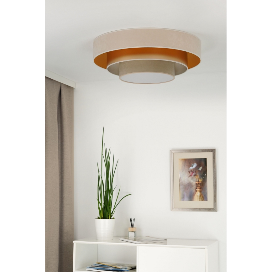 Duolla - LED Ceiling light LUNETA LED/26W/230V d. 60 cm 4000K creamy/gold/beige