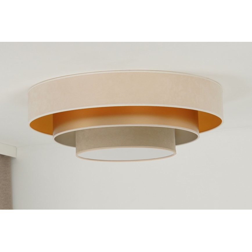 Duolla - LED Ceiling light LUNETA LED/26W/230V d. 60 cm 4000K creamy/gold/beige