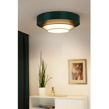 Duolla - LED Ceiling light LUNETA LED/26W/230V d. 60 cm 4000K green/gold/white