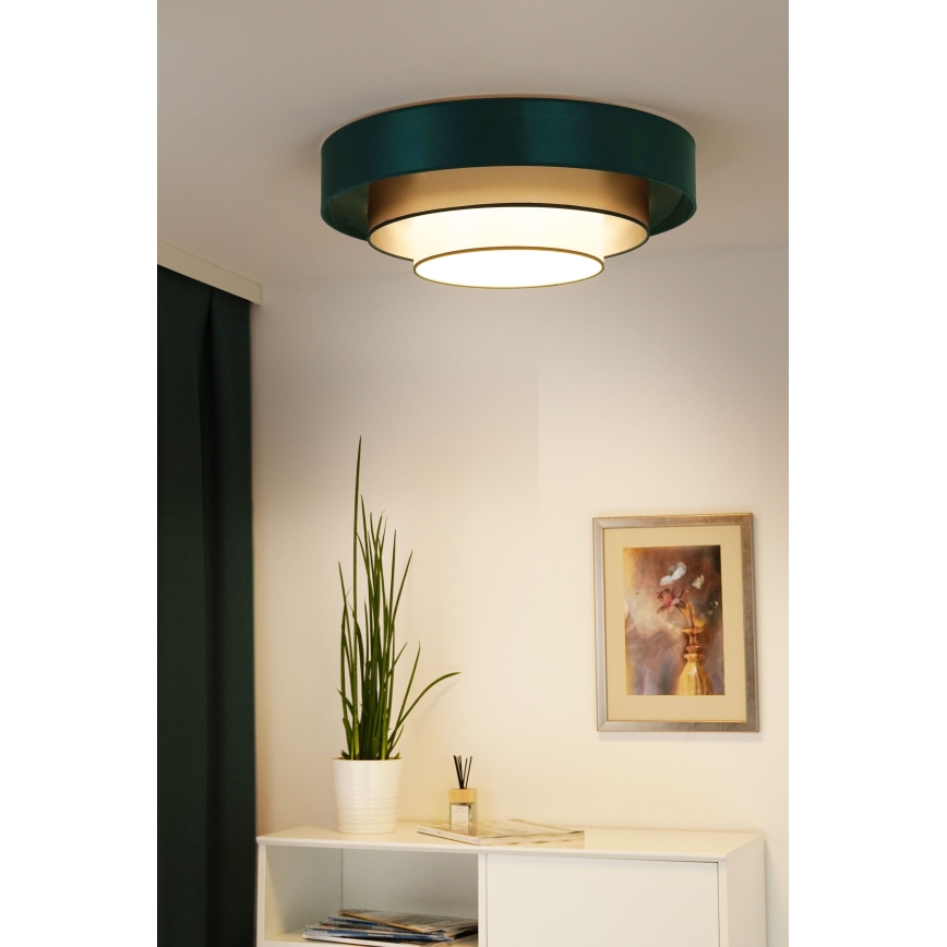 Duolla - LED Ceiling light LUNETA LED/26W/230V d. 60 cm 4000K green/gold/white