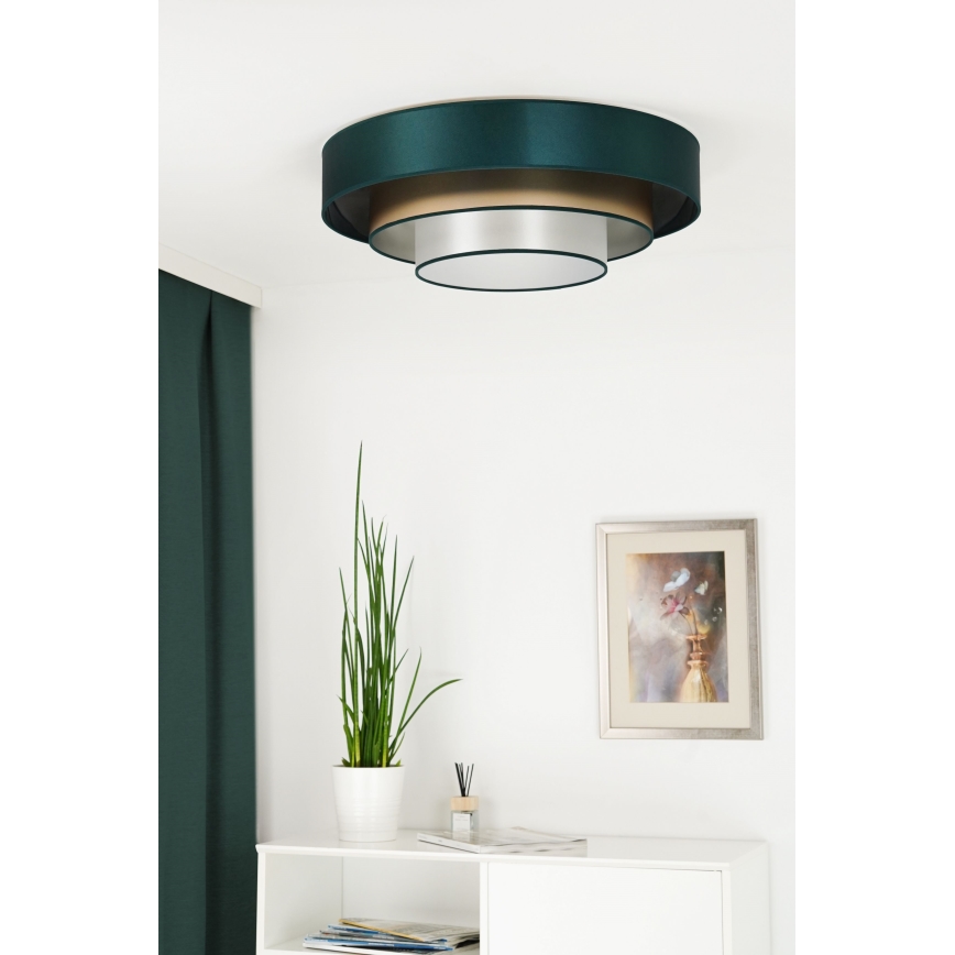 Duolla - LED Ceiling light LUNETA LED/26W/230V d. 60 cm 4000K green/gold/white