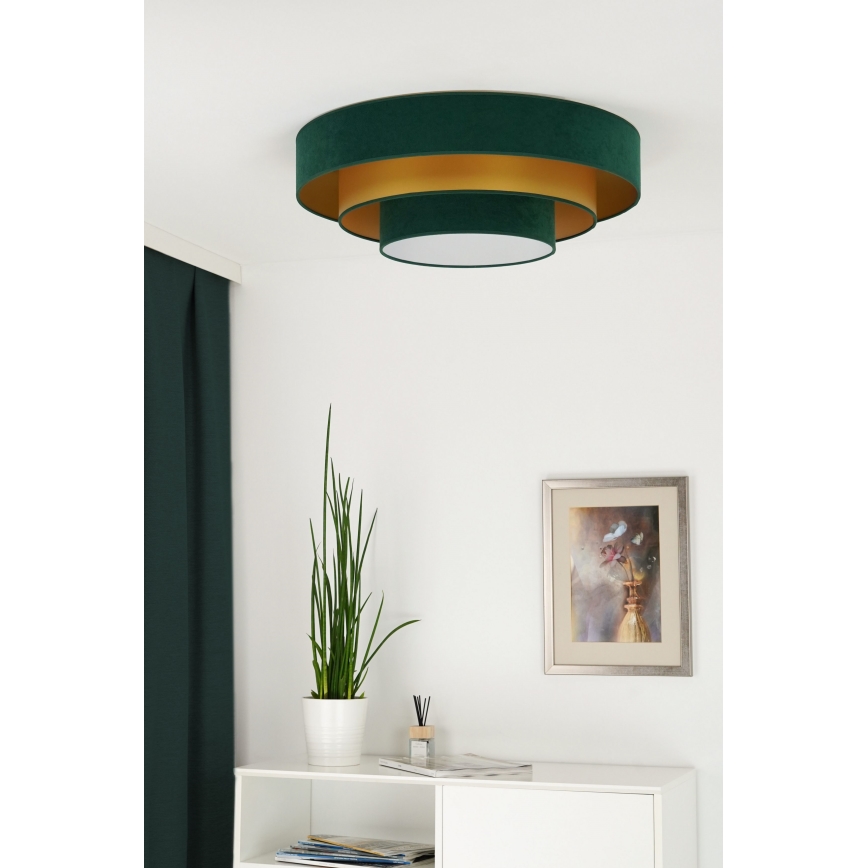 Duolla - LED Ceiling light LUNETA LED/26W/230V d. 60 cm 4000K green/gold