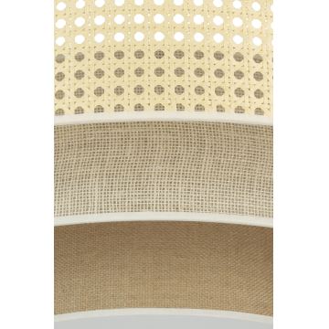 Duolla - LED Ceiling light LUNETA LED/26W/230V d. 60 cm 4000K rattan/beige/brown