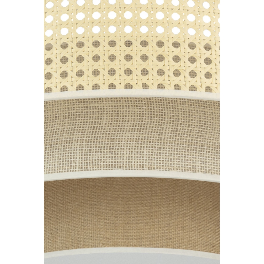 Duolla - LED Ceiling light LUNETA LED/26W/230V d. 60 cm 4000K rattan/beige/brown