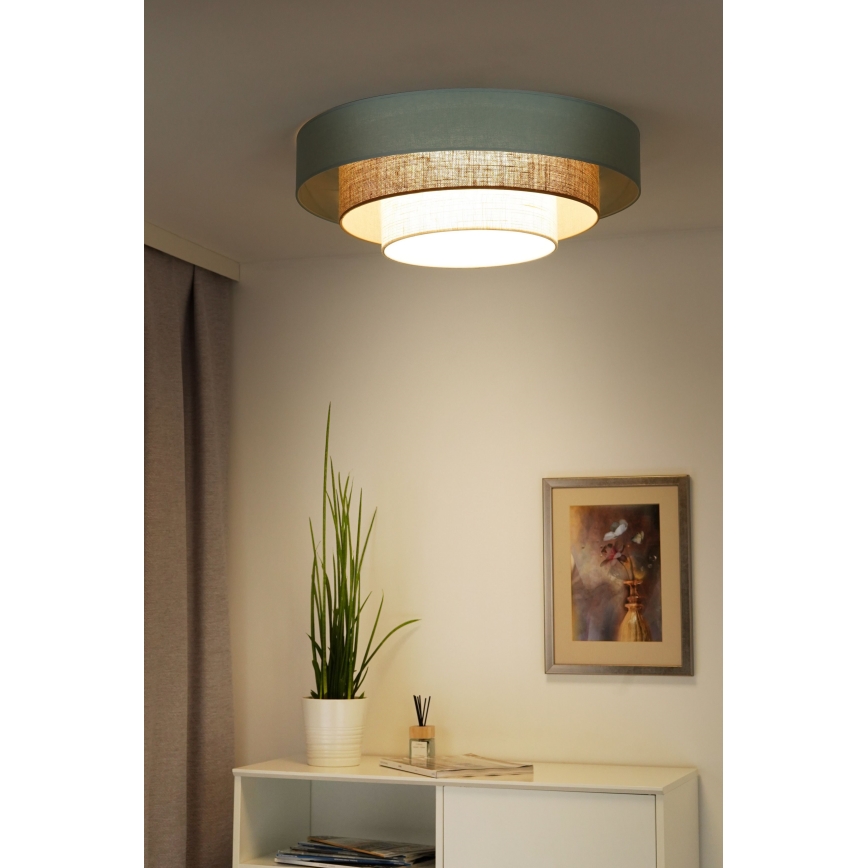 Duolla - LED Ceiling light LUNETA LED/26W/230V d. 60 cm 4000K turquoise/beige/creamy