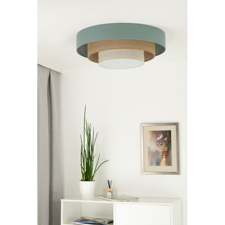 Duolla - LED Ceiling light LUNETA LED/26W/230V d. 60 cm 4000K turquoise/beige/creamy