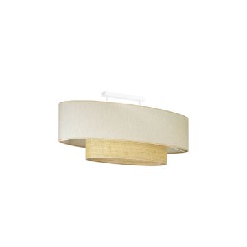 Duolla - Surface-mounted chandelier DOUBLE OVAL NATURE 2xE27/15W/230V creamy/beige