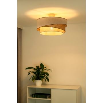 Duolla - Surface-mounted chandelier KOBO 1xE27/15W/230V d. 45 cm beige/brown/white