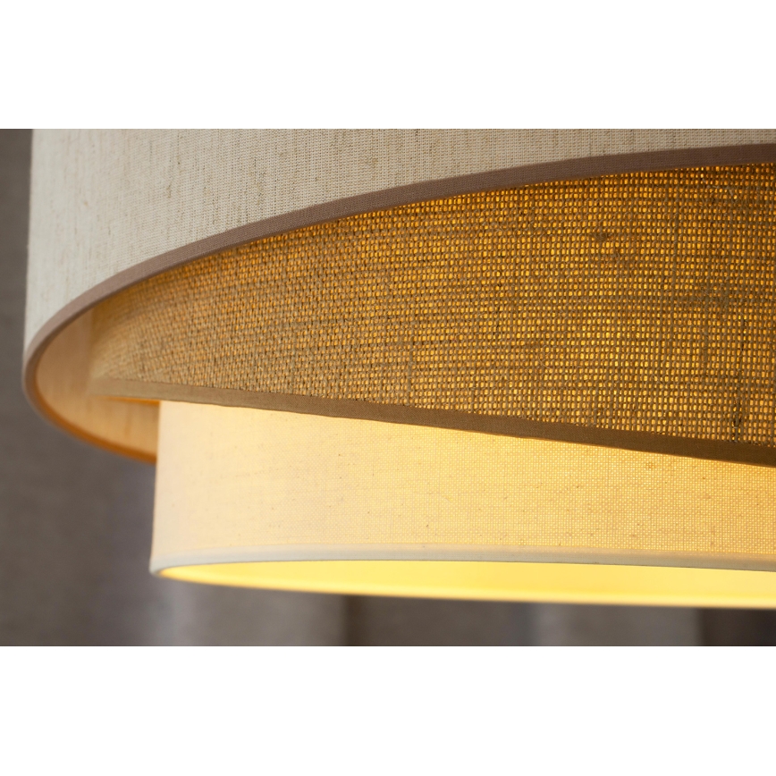 Duolla - Surface-mounted chandelier KOBO 1xE27/15W/230V d. 45 cm beige/brown/white